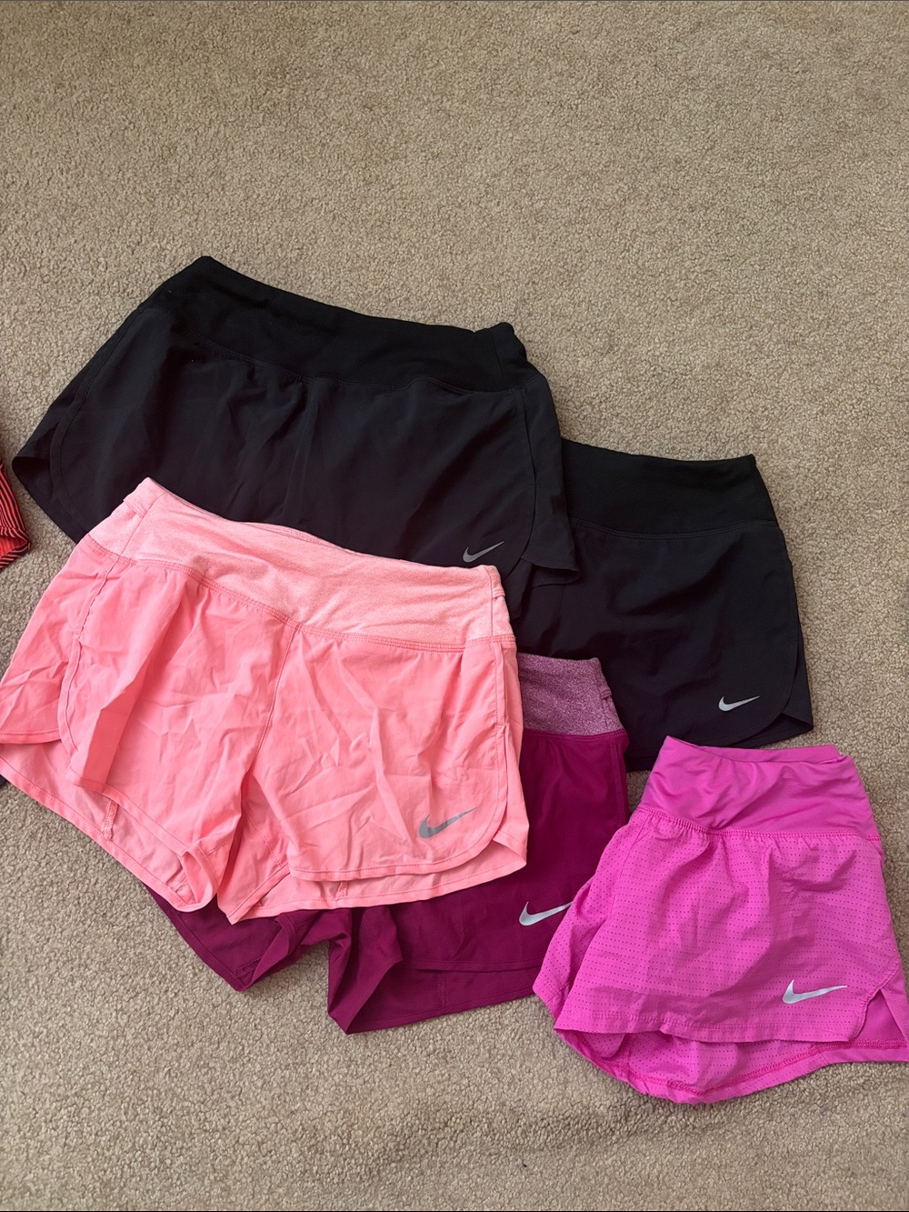 Nike Women’s Athletic Shorts Pack — Black, Pink, Coral, Magenta